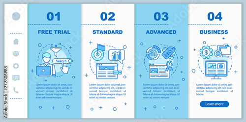 SEO keyword tool subscription onboarding mobile web pages vector template