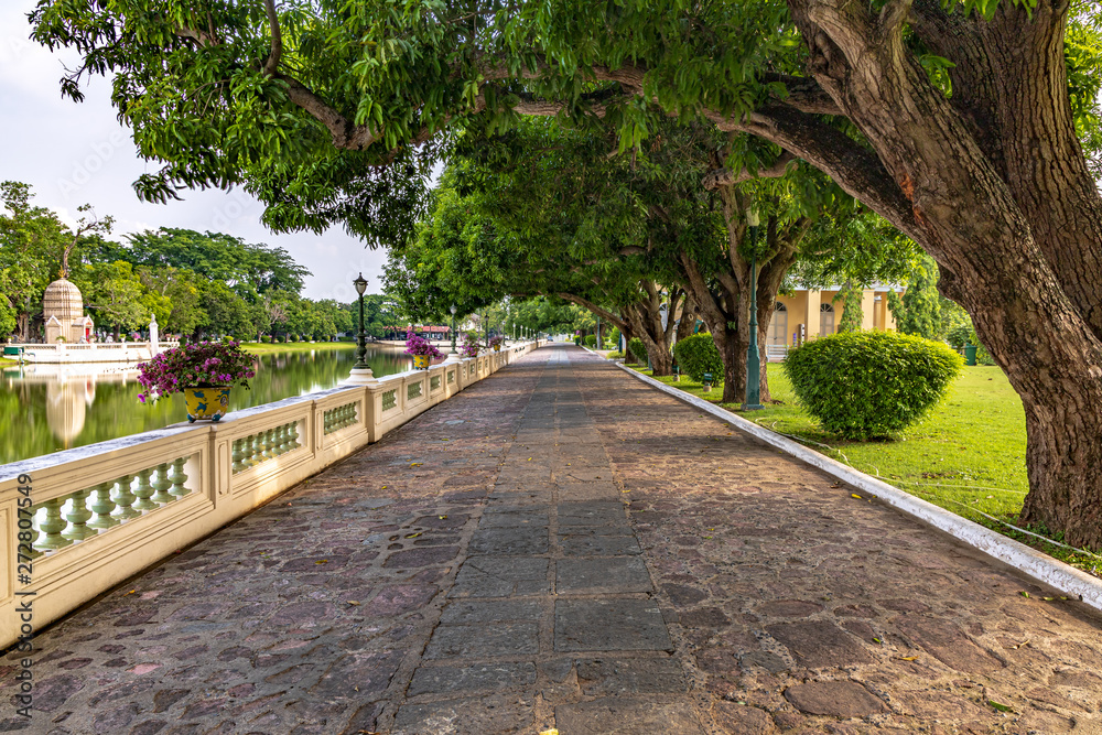 Road in Bang Pa-In Palace, Phra Nakhon Si Ayutthaya Province, Thailand