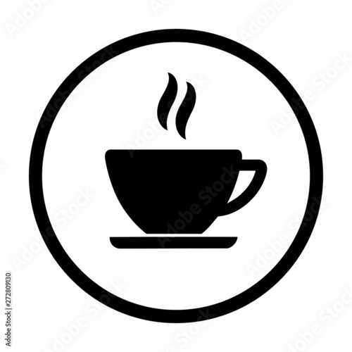 Cup of coffee. Coffee cup icon vector. Coffee icon illustration.