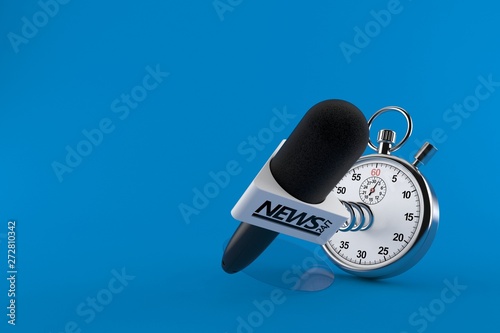 Interview microphone with stopwatch