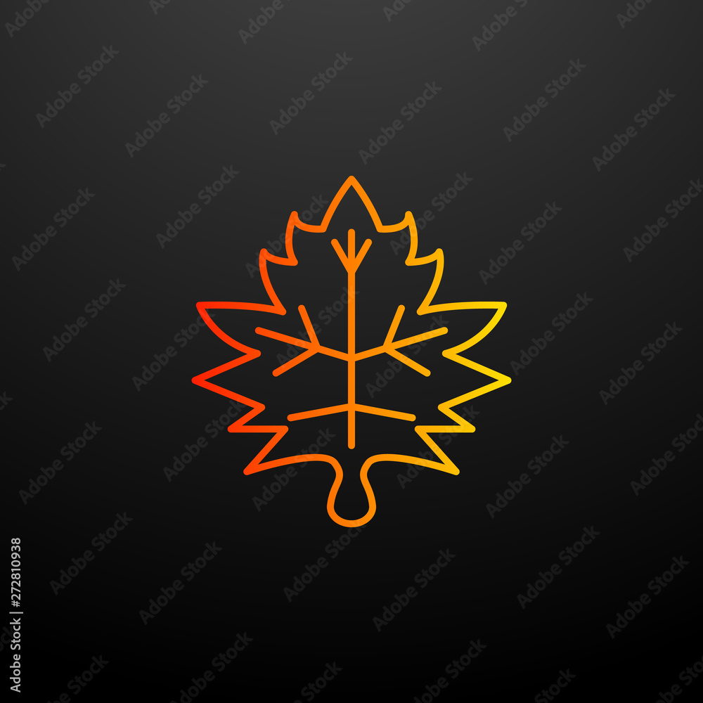 leaf nolan icon. Elements of autumn set. Simple icon for websites, web design, mobile app, info graphics