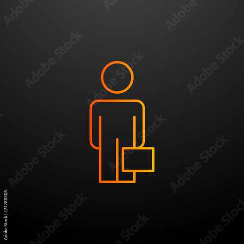 business man with a diplomat nolan icon. Elements of business organisation set. Simple icon for websites, web design, mobile app, info graphics