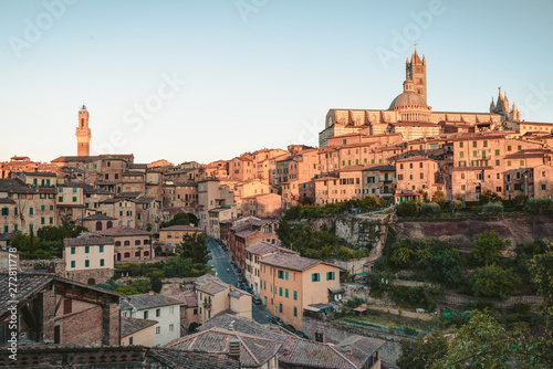 Cityscape of Siena, a beautiful medieval town in Tuscany
