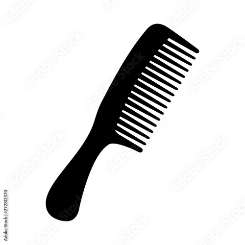 Black and white comb silhouette