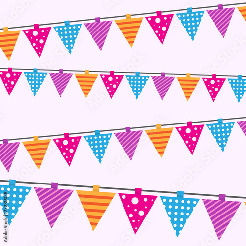 Happy birthday card seamless pattern. Bright background for cards or gift wra...