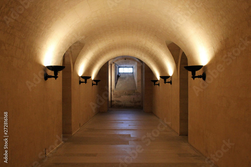 crypt in the panthéon in paris (france) 