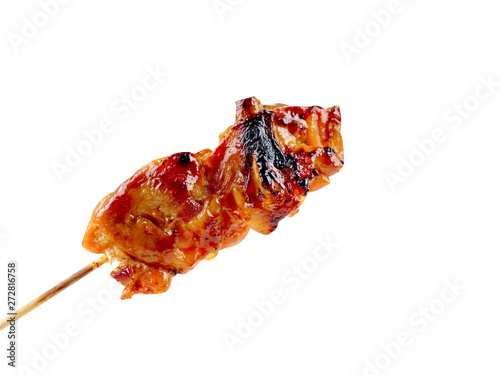 The delicious prok grill on the white background with clipping path