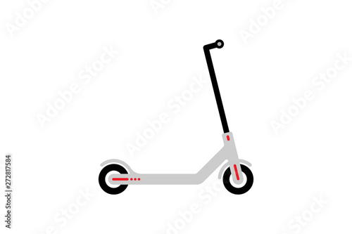 Vector electric scooter icon modern city transport flat style design on white background