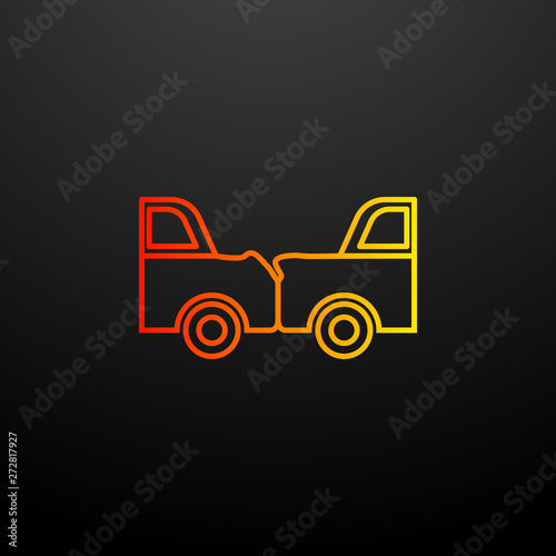 car accident nolan icon. Elements of insurance set. Simple icon for websites, web design, mobile app, info graphics