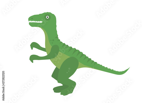 Tyrannosaurus flat style icon. Isolated on white background. Vector illustration
