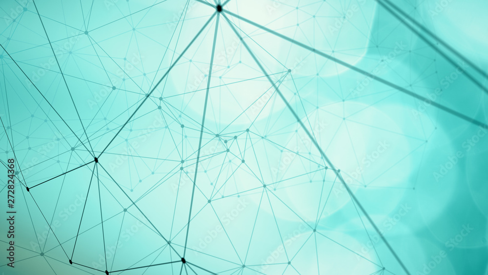 Obraz premium Lines connect the dots abstract transformation