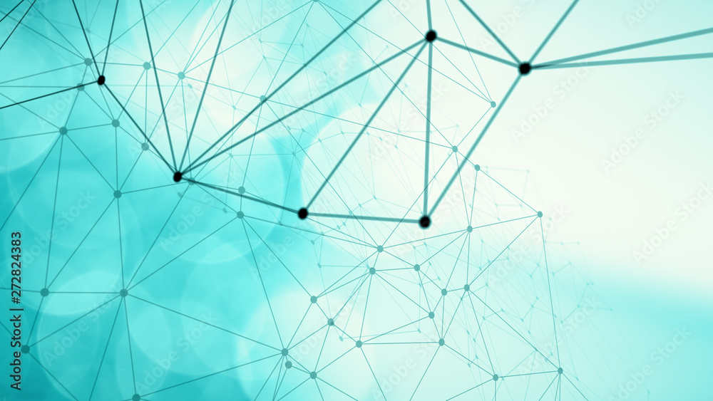 Obraz premium Random dots digital data science background