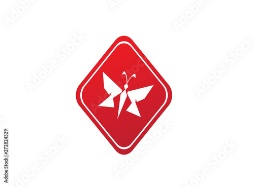 Butterfly beautiful and simple bright and elegant logo design, illstration in a shape Free Download Butterfly beautiful and simple bright and elegant logo design, illstration in a shape - GFXLoad