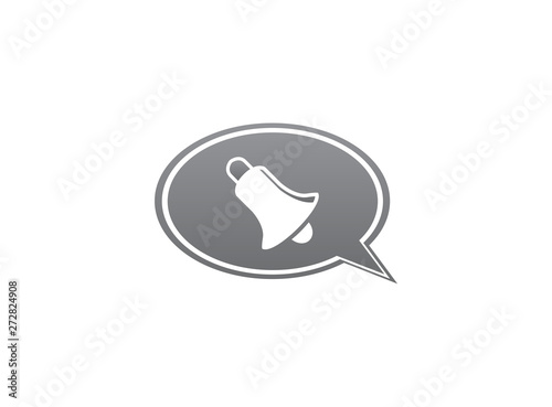 Bell ring for logo design illustration in chat icon