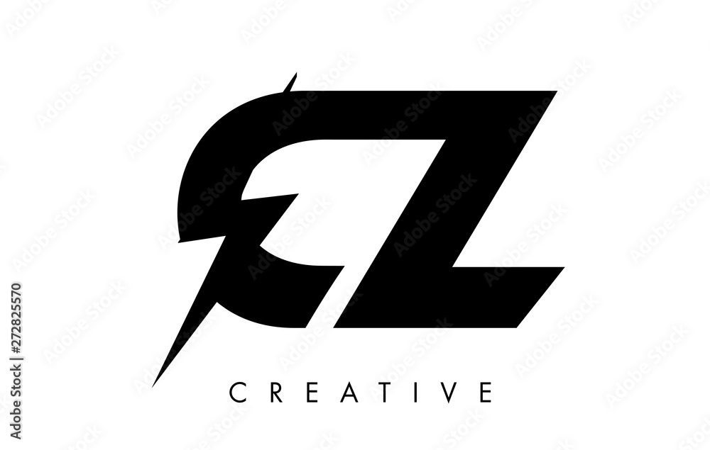 CZ Letter Logo Design With Lighting Thunder Bolt. Electric Bolt Letter Logo CZ Letter Logo Design With Lighting Thunder Bolt. Electric Bolt Letter Logo