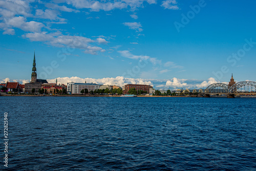 panoramic view of Riga city in Latvia