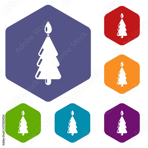 Candle christmas icon. Simple illustration of candle christmas vector icon for web