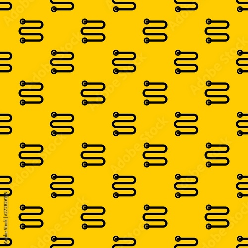 Heated towel rail pattern seamless vector repeat geometric yellow for any design