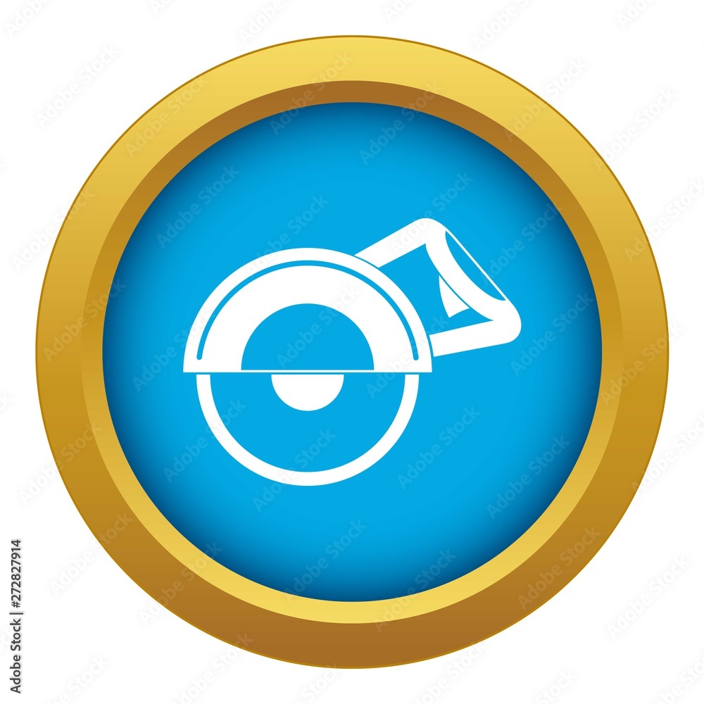 Cut off machine icon blue vector isolated on white background for any design Cut off machine icon blue vector isolated on white background for any design