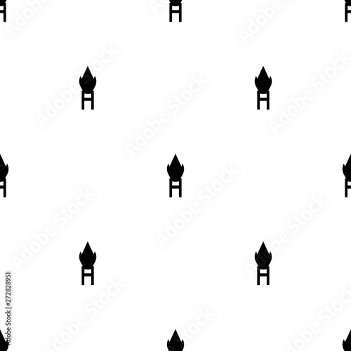 Seamless pattern with black silhouette icon of katar on white background. Medieval weapon sign. Vector illustration for design, web, wrapping paper, fabric, wallpaper.