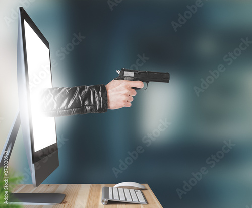 Laptop or monitor with huma...