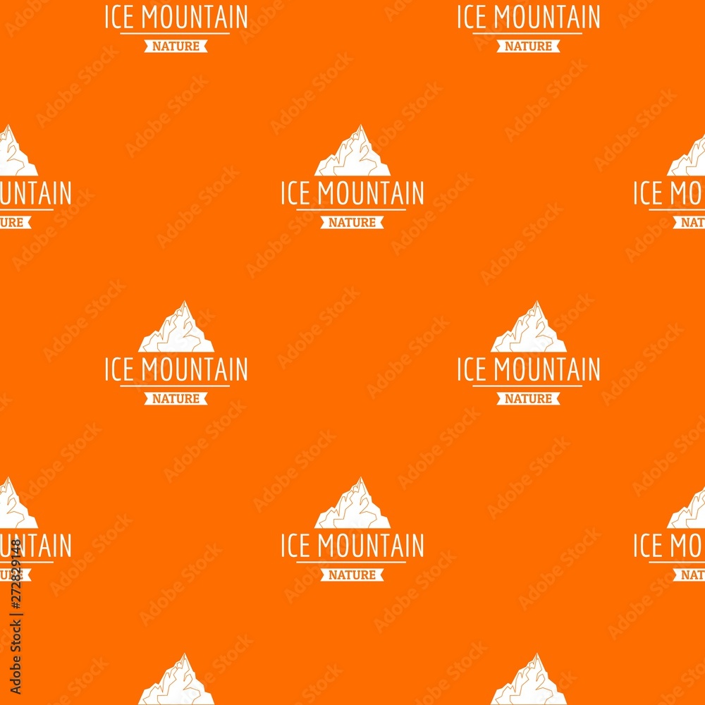 Ice mountain pattern vector orange for any web design best