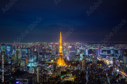 The great night view of the Tokyo cityscape © FotoGraphic
