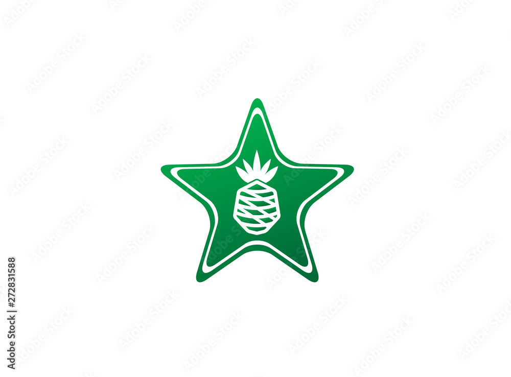 ananas fruit in a shape, pineapple for logo vector design illustration ananas fruit in a shape, pineapple for logo vector design illustration