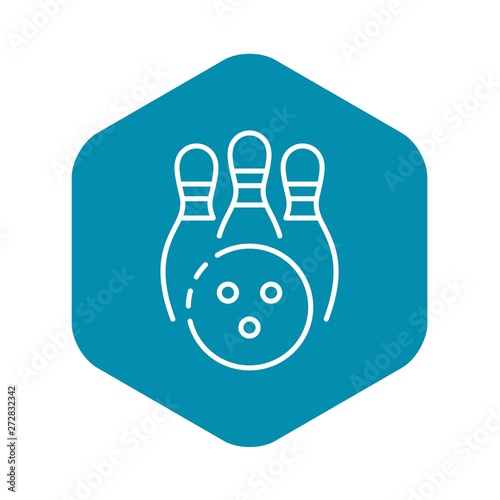 Bowling kegling icon. Outline bowling kegling vector icon for web design isolated on white background