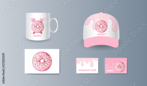Presentation of a collection fashionable stylish items for marketing promotion goods and services on the market