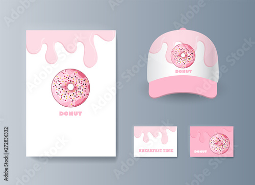 Presentation of a collection fashionable stylish items for marketing promotion goods and services on the market