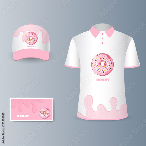 Presentation of a collection fashionable stylish items for marketing promotion goods and services on the market