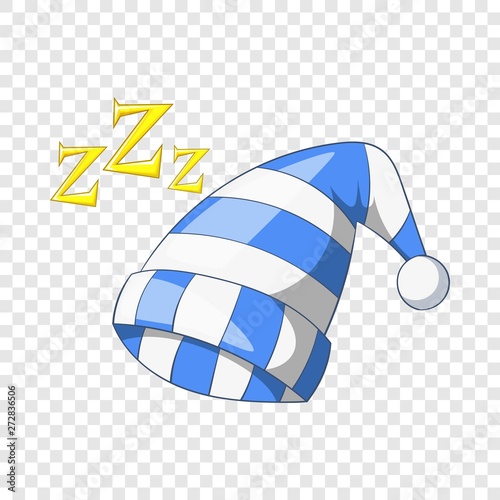 Sleeping cap icon. Cartoon illustration of sleeping cap vector icon for web
