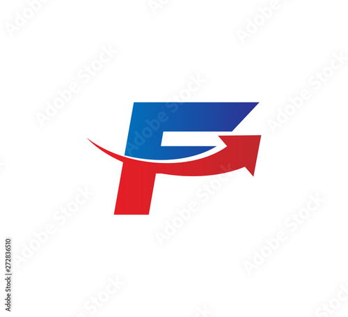 Free Download initial logo with arrow graphic vector F - GFXLoad