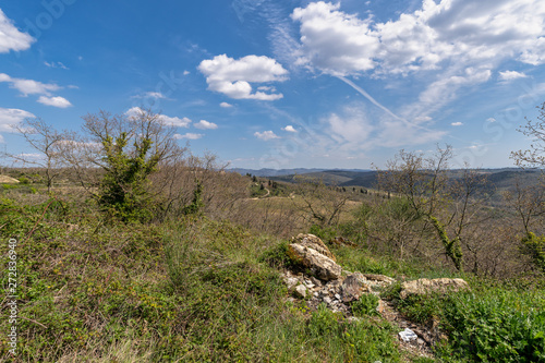 Landscape panorama of tuscany italy