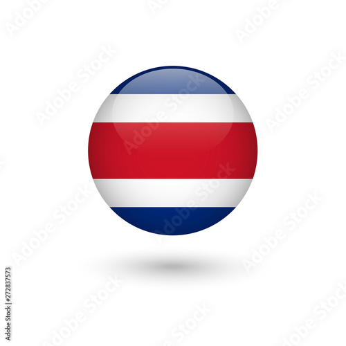 Costa Rica flag round glossy Free Download Costa Rica flag round glossy - GFXLoad