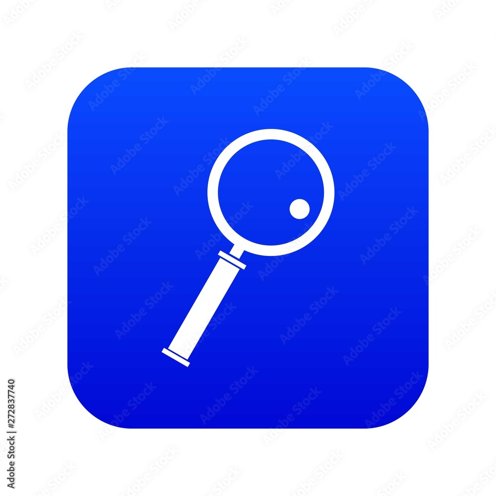 Loupe icon digital blue for any design isolated on white vector illustration