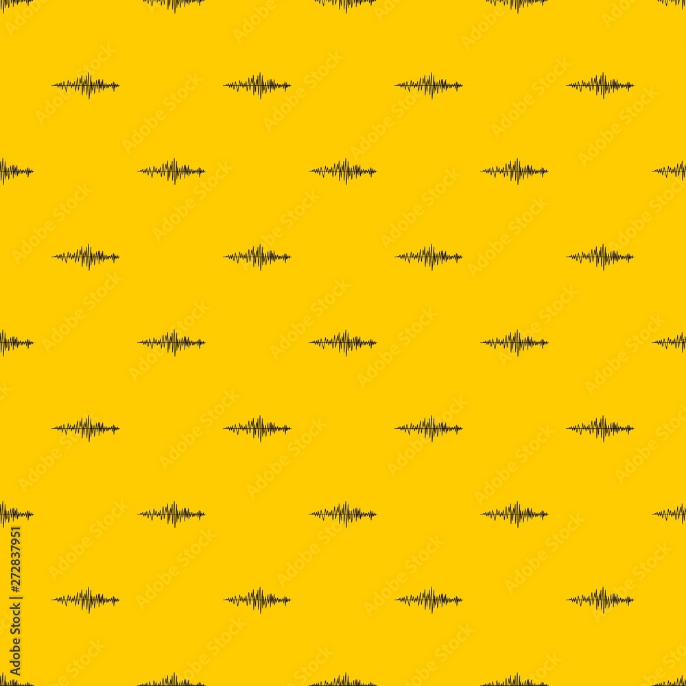 Sound wave pattern seamless vector repeat geometric yellow for any design