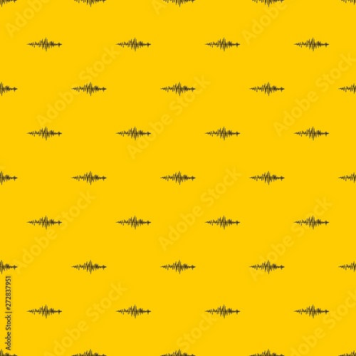 Sound wave pattern seamless vector repeat geometric yellow for any design © ylivdesign