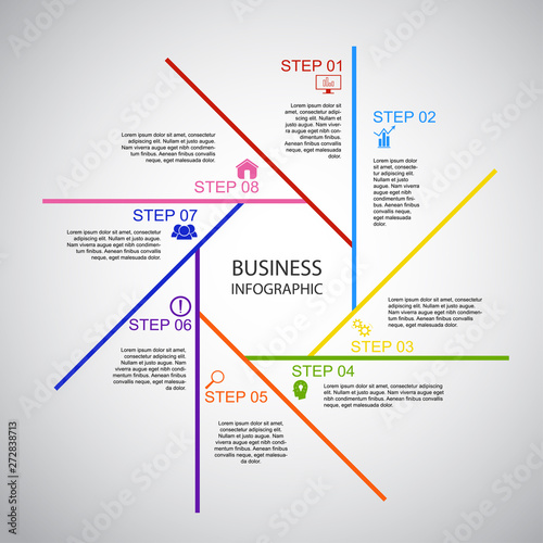 Business InfoGraphics, Geometry, Octagon Design, Marketing presentation , section banner © AlexCaelus