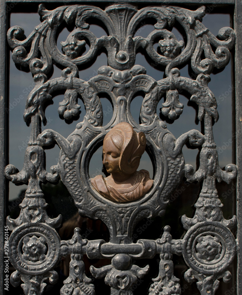 Woman's copperhead on a door