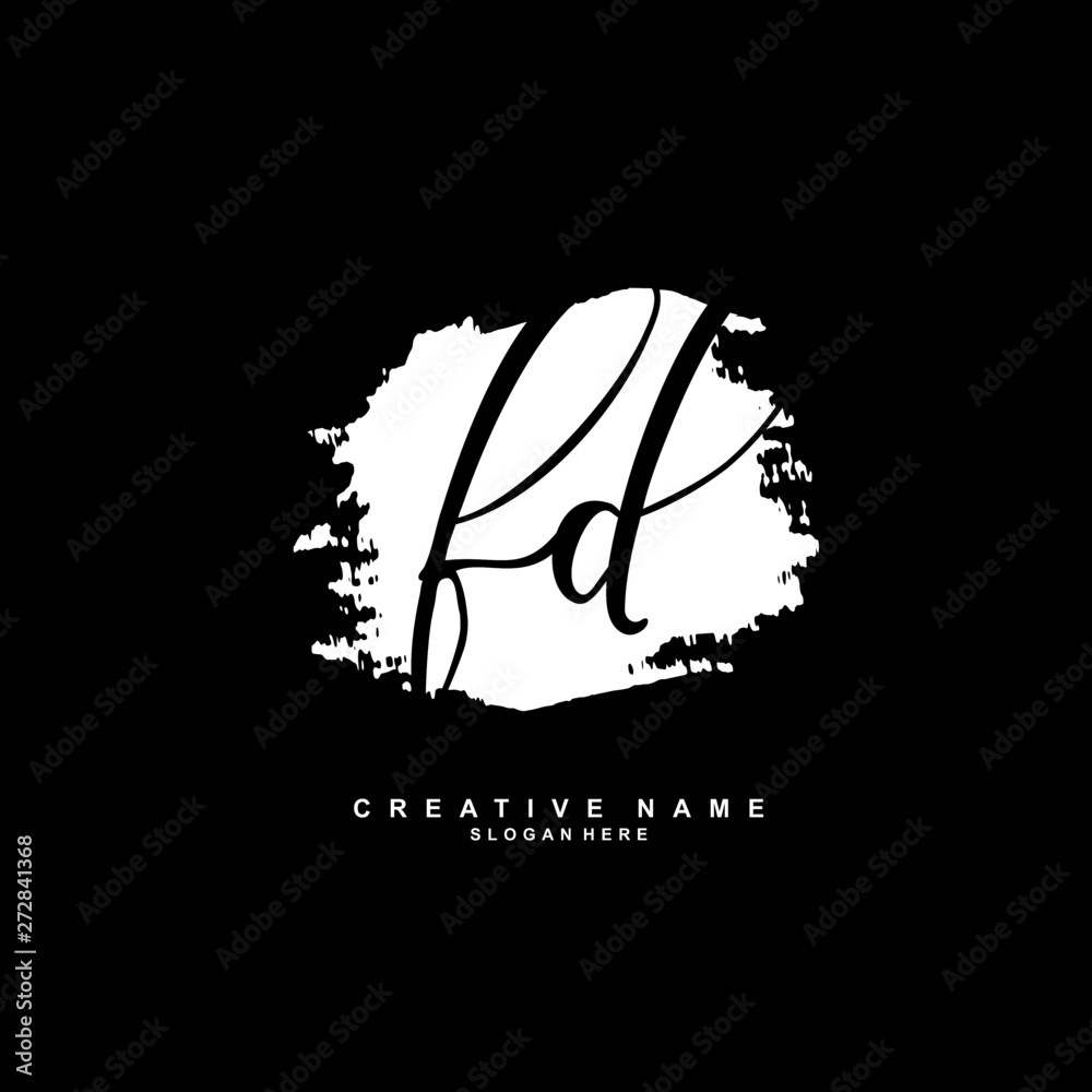 F D FD Initial logo template vector. Letter logo concept F D FD Initial logo template vector. Letter logo concept