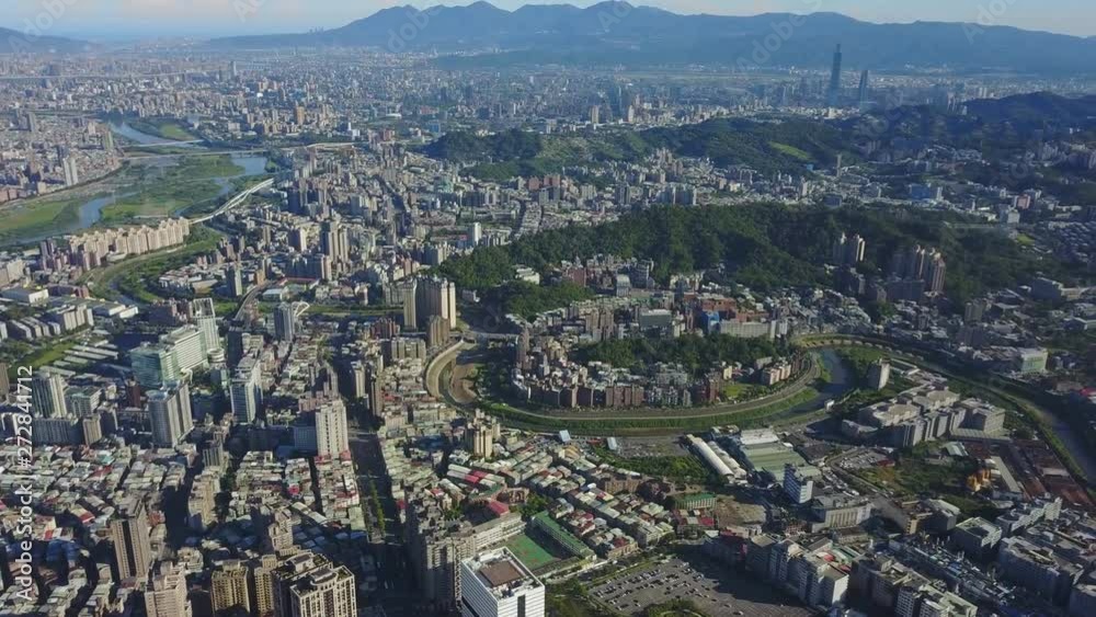 aerial panorama of Taiwan's capital Taipei aerial panorama of Taiwan's capital Taipei