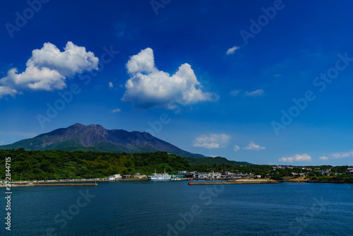 landscape of Sakurajima island in Kagoshima Japan 