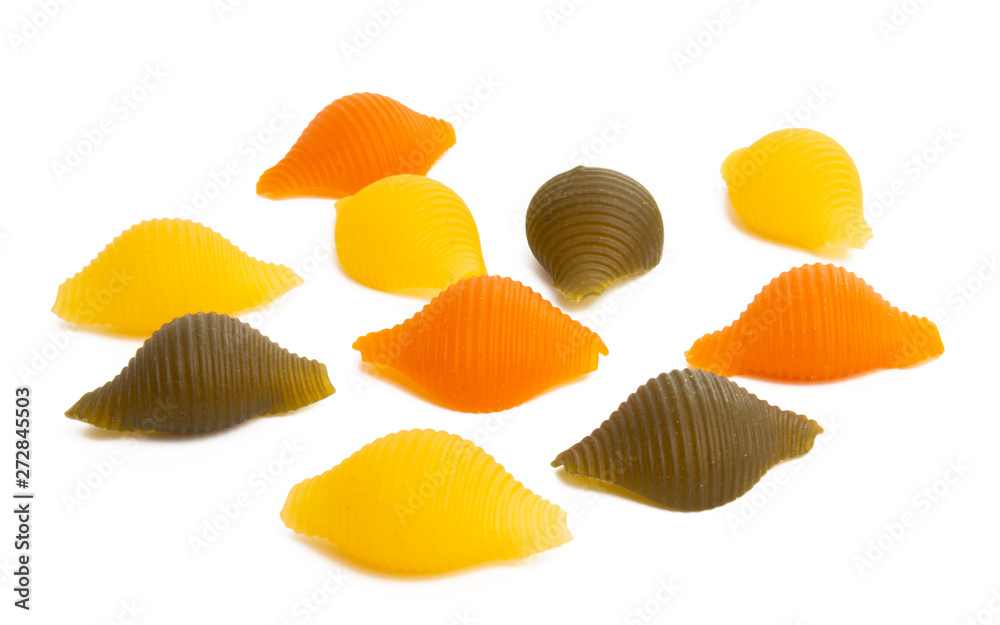 italian colored pasta isolated italian colored pasta isolated