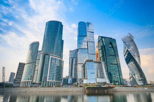 Skyscrapers in International Business-Center Moscow-City at downtown