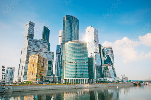 Skyscrapers in International Business-Center Moscow-City at downtown © unclepodger