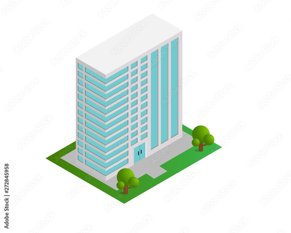 building isometric creative illustration vector of graphic , building isometric illustration vector , building vector isometric illustration