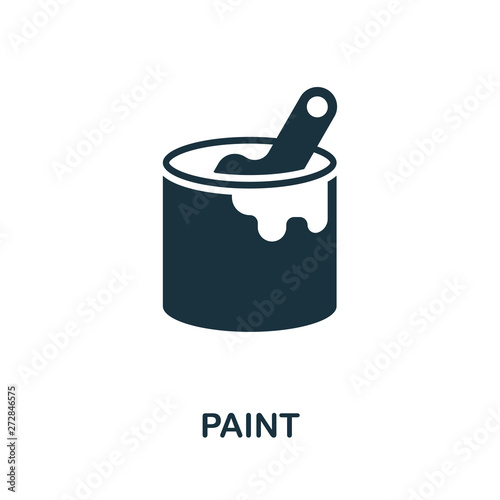 Paint vector icon symbol. Creative sign from construction tools icons collection. Filled flat Paint icon for computer and mobile