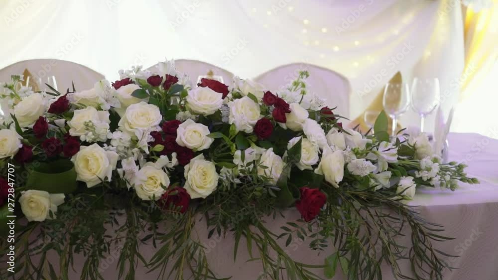 Interior of restaurant decorated for event Interior of restaurant decorated for event